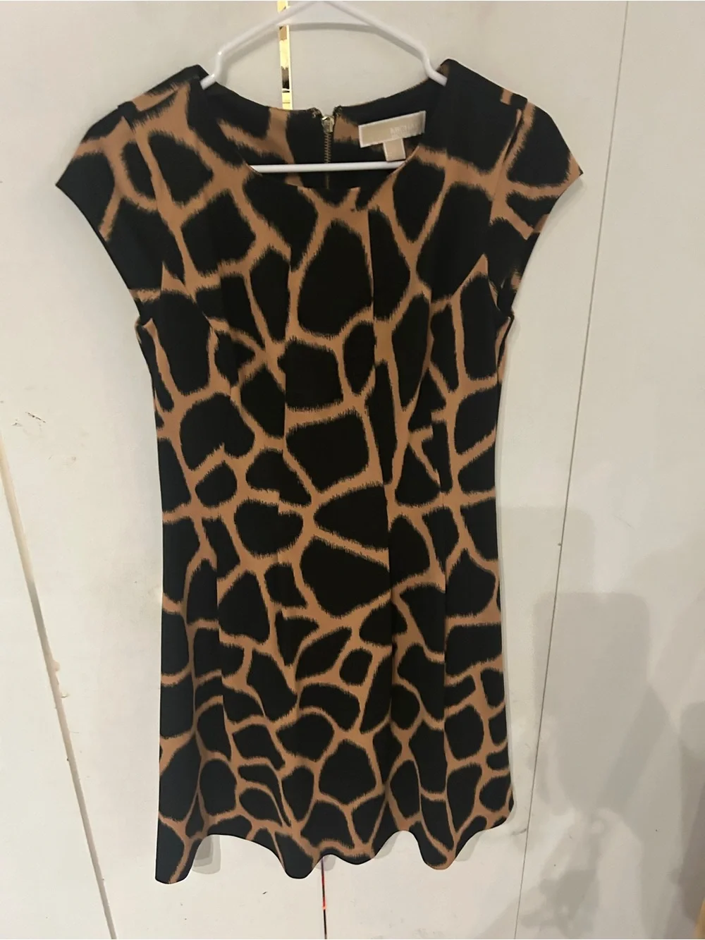 Michael Kors Black and Brown Giraffe-Print Dress